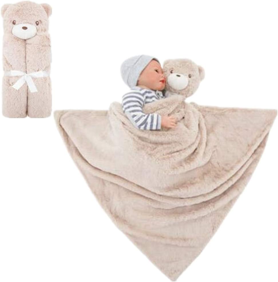 Teddy Bear Lovey – Manta de seguridad unisex suave para bebé, regalo para recién nacido, 30 pulgadas