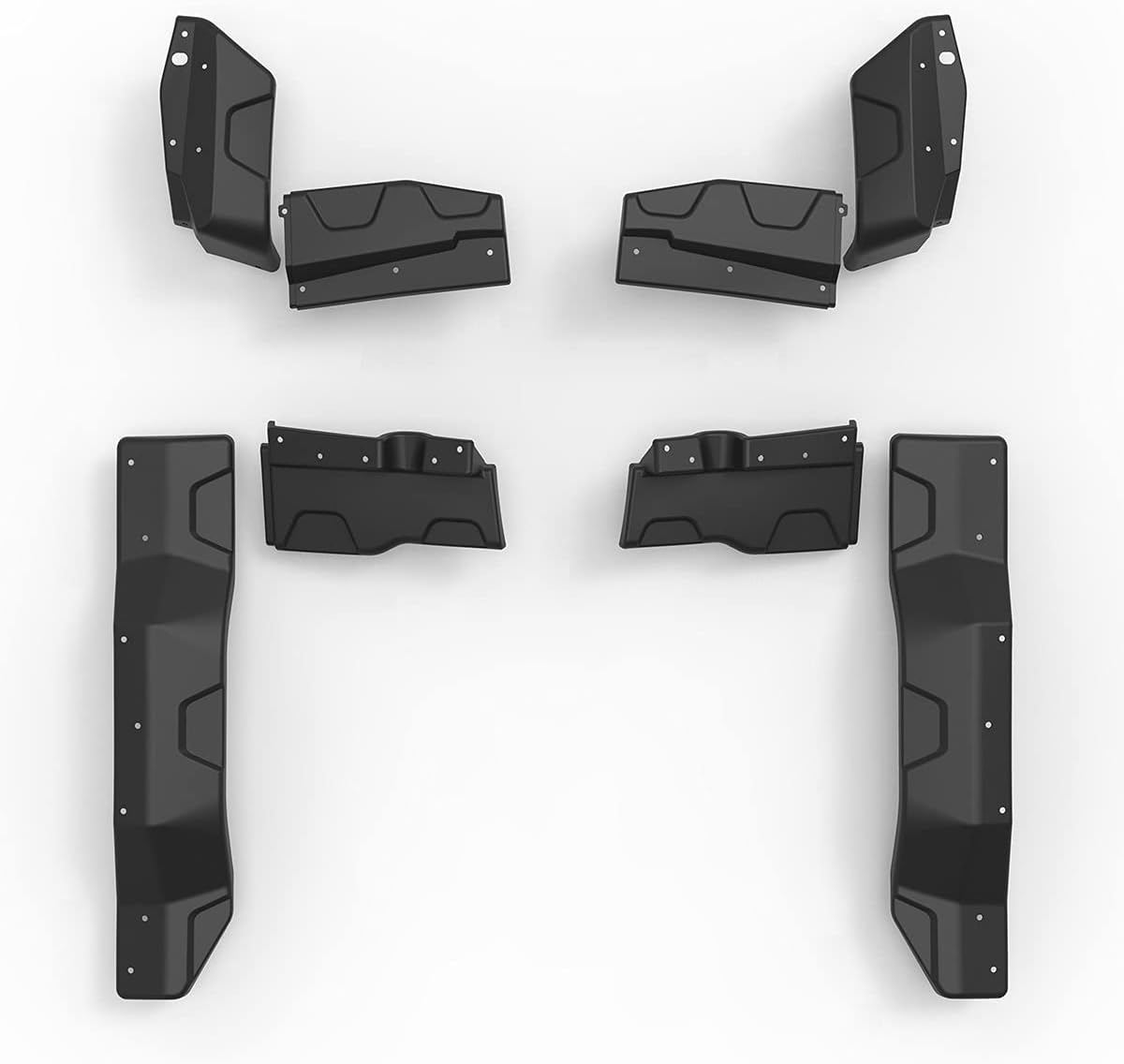 A & UTV PRO Guardabarros extendidos más anchos para Polaris Ranger XP 1000Northstar Edition 2018-2024, delanteros y traseros XXL resistentes, 8