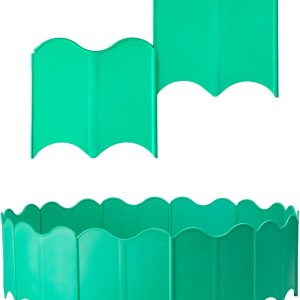 JULMAI Borde de jardín, 20 bordes entrelazados de 6 x 6 pulgadas, borde de plástico para valla de jardín, flexible sin excavación para paisajismo, JULMAI Borde de jardín, 20 bordes entrelazados de 6 x 6 pulgadas, borde de plástico para valla de jardín, flexible sin excavación para paisajismo,