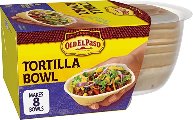 Old El Paso Soft Tortilla Bowls, 8 cuencos, 189 g6.6 oz (paquete de 4) enviados desde Canadá