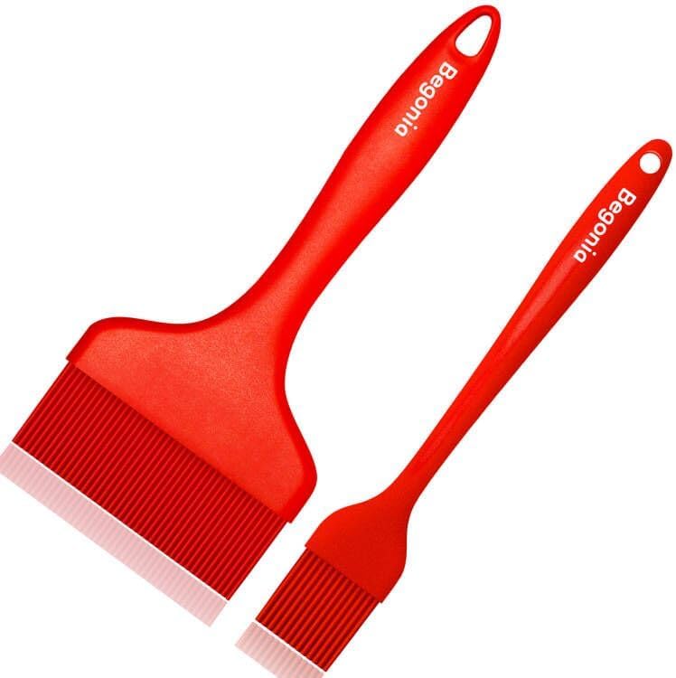 Begonia – Cepillo de repostería extra grande para cocinar, 2 cepillos de alimentos resistentes al calor para hornear, asar a la parrilla, cocinar y