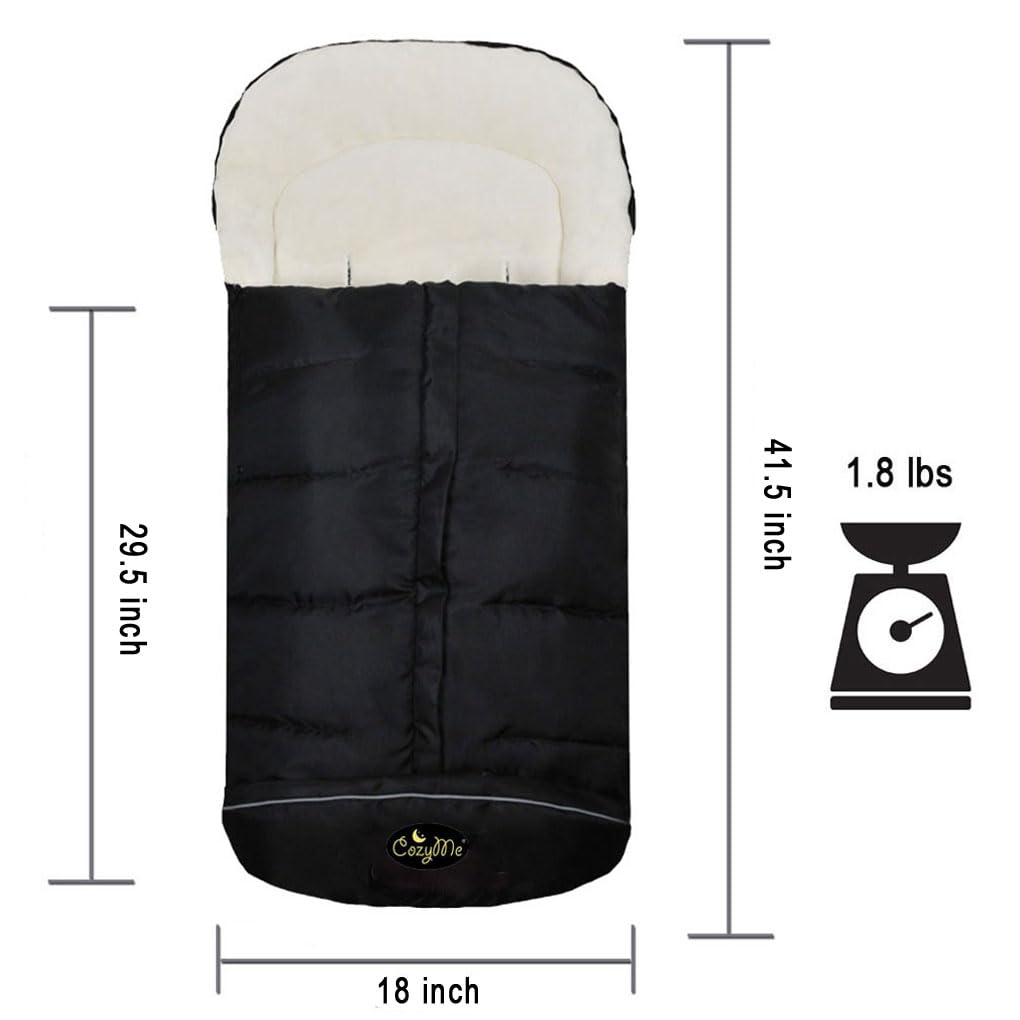 Saco de dormir universal para cochecito de invierno 3 en 1, saco de dormir para niños pequeños, saco de dormir impermeable, longitud  altura