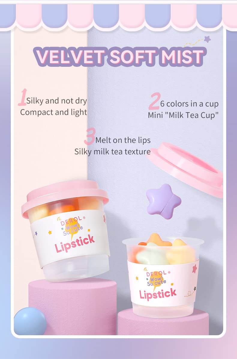 Mini lindo juego de lápices labiales, 16 lápices labiales mate, 16 colores, terciopelo, impermeable, de larga duración, lápiz labial mate, juego de