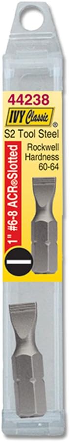 IVY Classic 44238 Broca de inserción acanalada ranurada #6-8 de 1 pulgada, Impact Plus, 1caja
