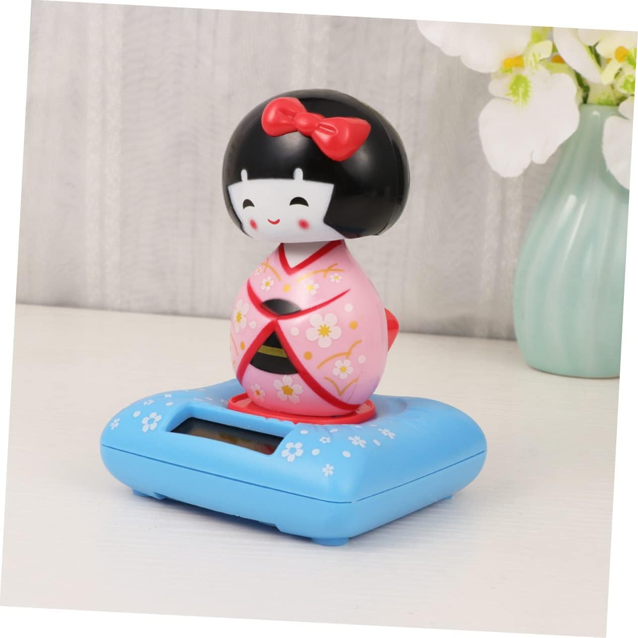 NOLITOY Juguetes de baile de coche con energía solar, kimono, muñeca sacudida, juguete de coche, quimono solar, muñequera, cabezas de burbujas,