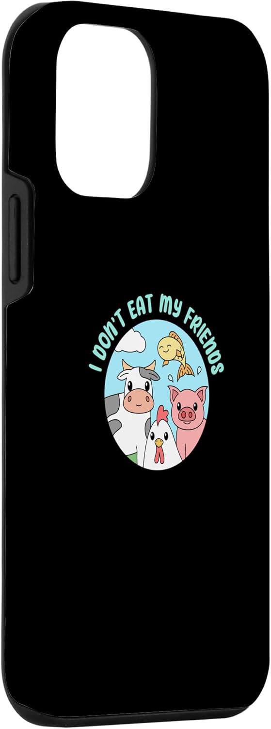 iPhone 12 mini Friends Fish Chicken Pig Design for Vegan People Case