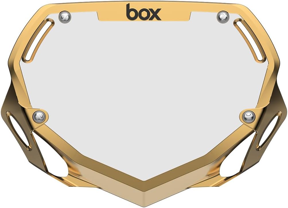 Box Components Box – Placa de matrícula para bicicleta BMX, resistente a los impactos, 3D, con correas ajustables para adultos, Mini, Strider, Box