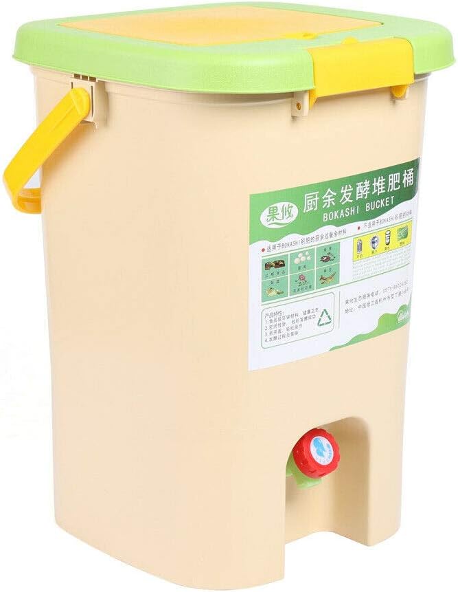 Contenedor de compostaje de interior de 21L, reciclador de alimentos Upthehill y contenedor de compost de cocina, contenedor de compostaje para