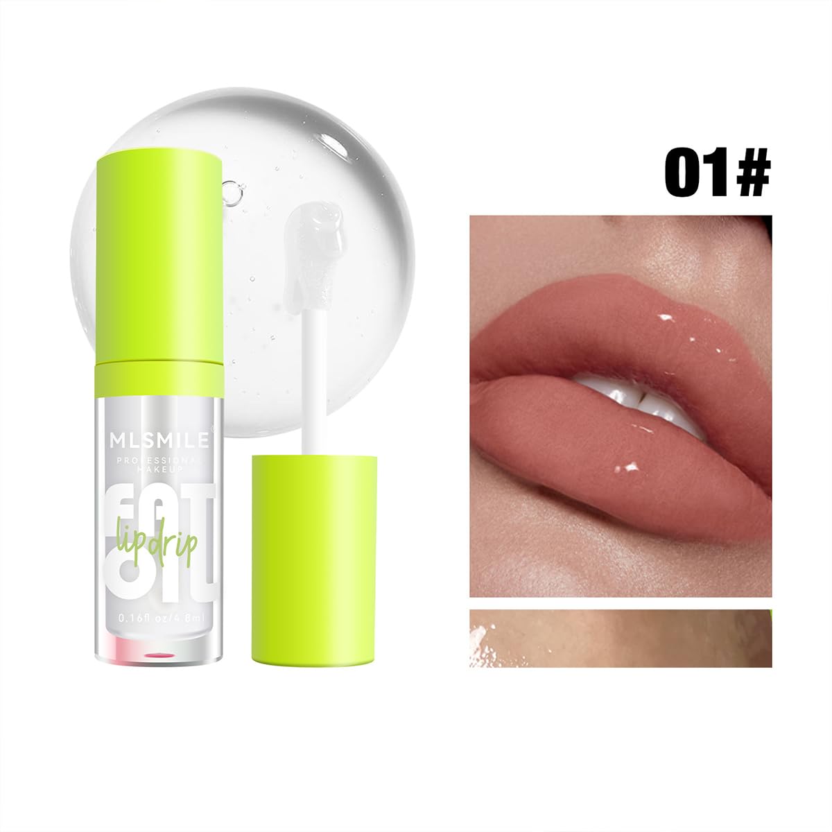 Aceite hidratante para labios que brilla intensamente, brillo labial hidratante, bálsamo labial transparente, de larga duración, hidratante, no