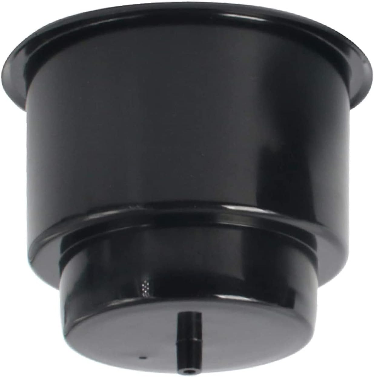 NovelBee 6 portavasos de plástico negro, soporte empotrado para bebidas con drenaje para barco, camión, automóvil, cámper, caravana, caravana