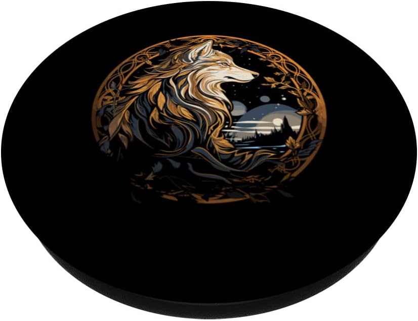 Fenrir Wolf Viking Orgullo escandinavo Norsemen Odins Wolf PopSockets estándar PopGrip
