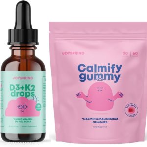 JoySpring Las gotas de vitamina D3 K2 para niños pueden apoyar huesos fuertes y un sistema inmunológico saludable y gomitas calmantes – Suplemento JoySpring Las gotas de vitamina D3 K2 para niños pueden apoyar huesos fuertes y un sistema inmunológico saludable y gomitas calmantes – Suplemento