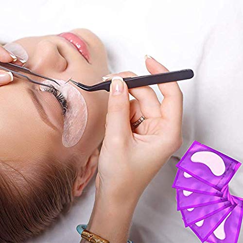 100 pares de parches de gel para extensiones de pestañas, extensiones de pestañas, hidrogel debajo de los ojos, suministros de máscara de ojos de