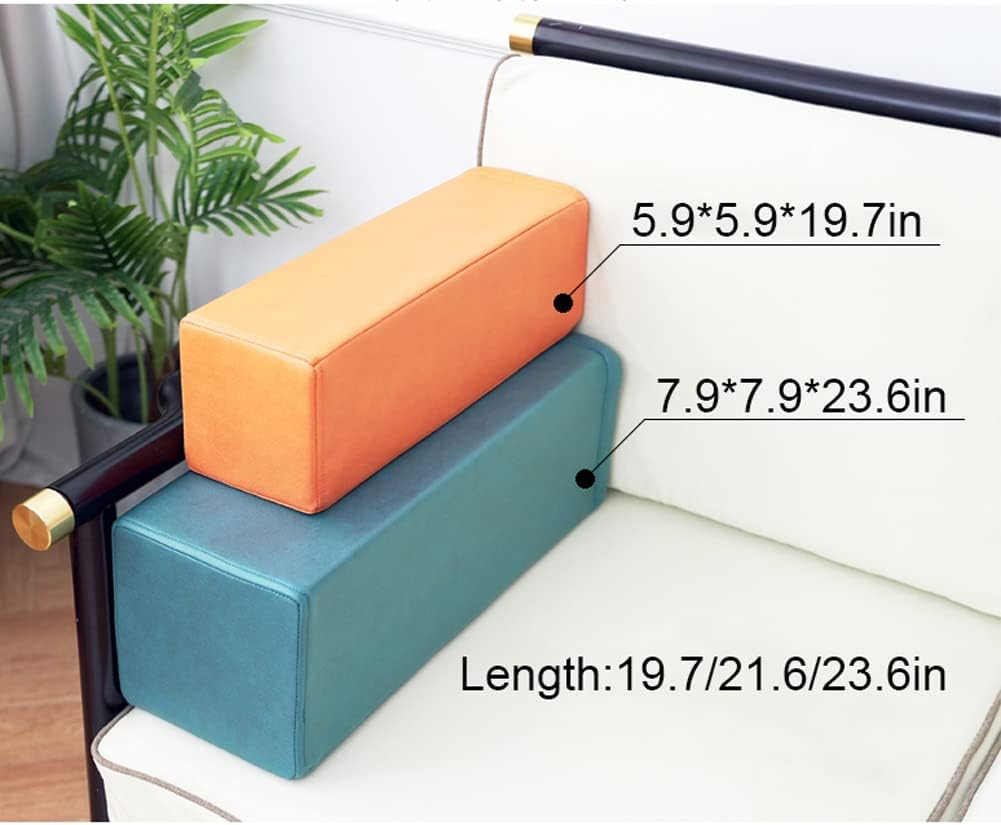 YURRO Cojín para reposabrazos de sofá cama, Funda impermeable de cuero PU, Almohada de soporte para sofá grueso, Relleno de huecos de cojín de