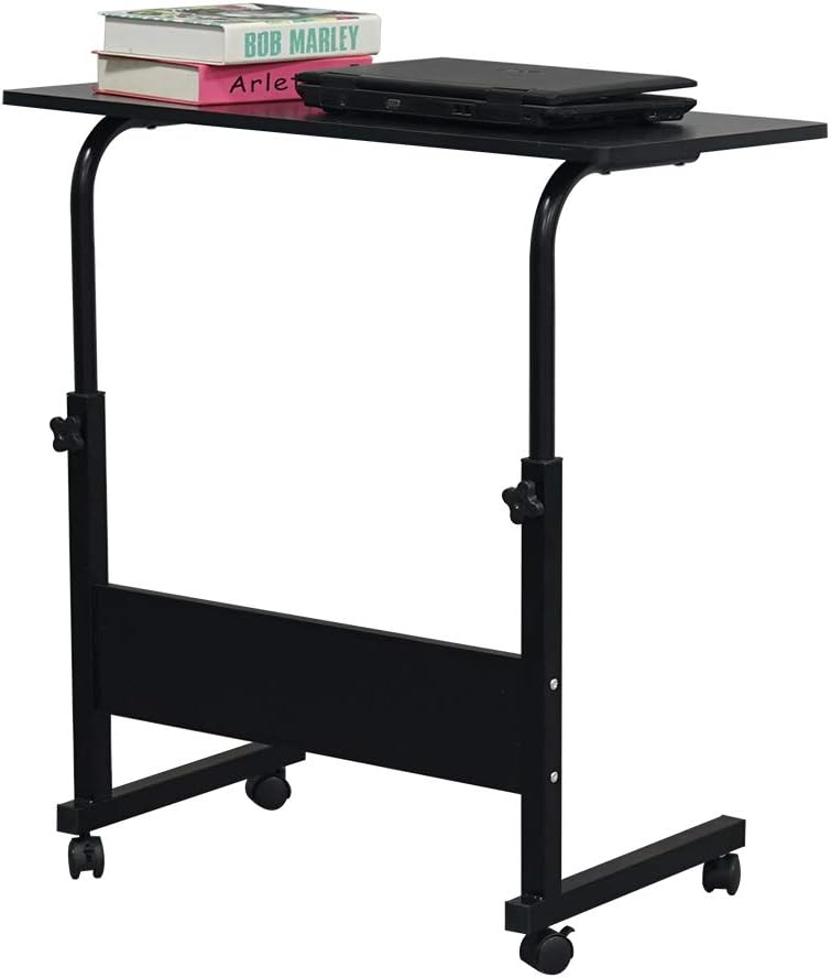 Mesa auxiliar en forma de C con ruedas, mesa auxiliar móvil para sofá, mesa auxiliar para aperitivos, mesita de noche, portátil, carrito rodante,