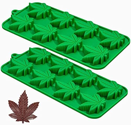 Moldes de silicona para caramelos de chocolate con hojas de 2 unidades