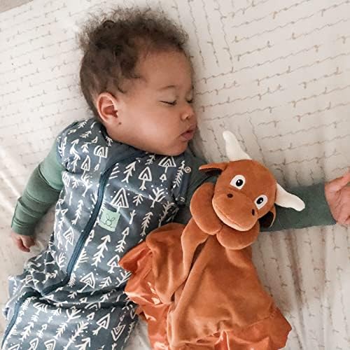 Longhorn Lovey Manta para bebé  Grande 20 x 20 pulgadas Baby Lovey para niñas o niños  Bonita manta de seguridad de cuerno largo para bebés y niños