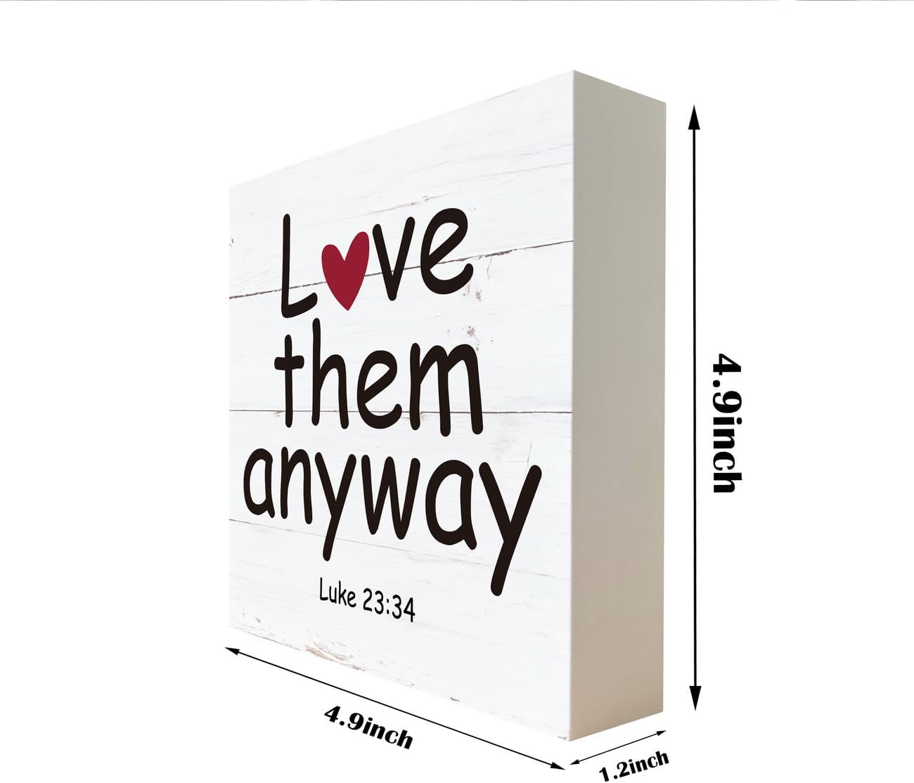 Letrero cristiano, caja de madera, decoración de escritorio, letrero de escritura positiva, decoración de mesa decorativa, letrero familiar,