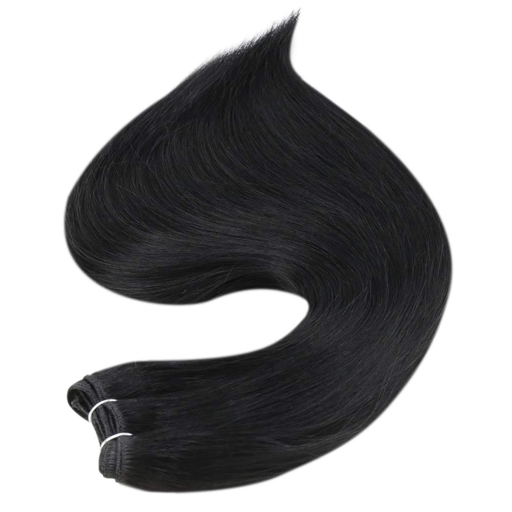 Full Shine Manojos de trama de cabello humano Remy natural, para extensiones cosidas en cabeza completa, para grosor natural, 3.70 oz (105 g), 20