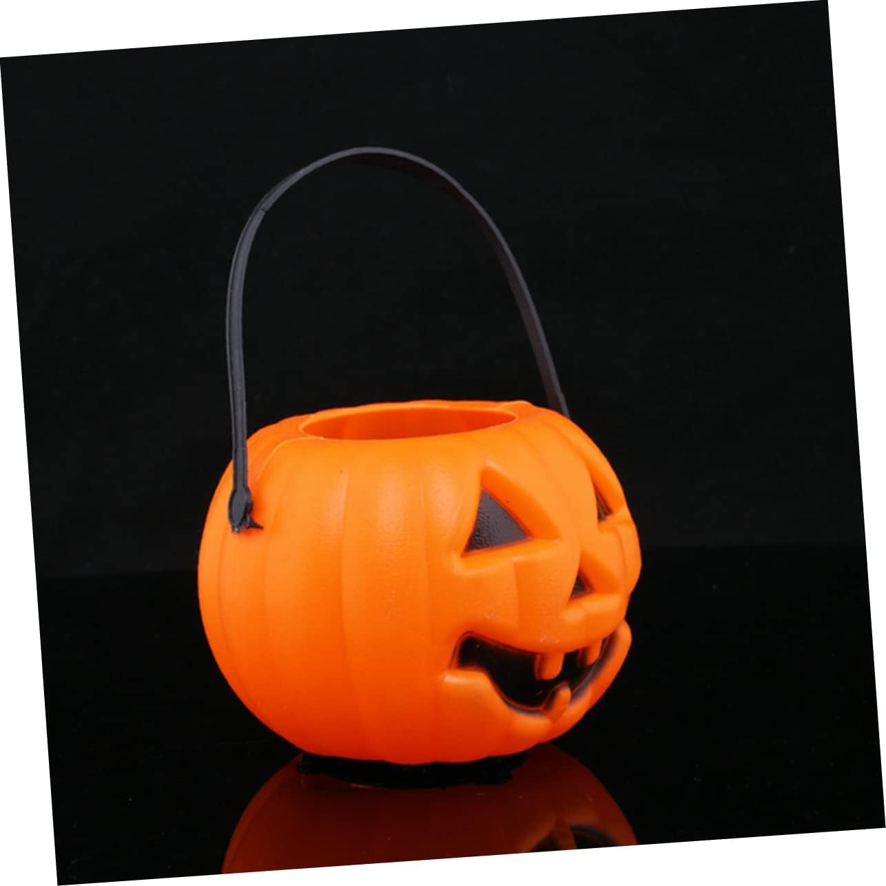 IMIKEYA Faroles de caramelo para niños, faroles LED decorativos, mini farol de calabaza, cubo de calabaza, cesta de dulces de Halloween, farol de