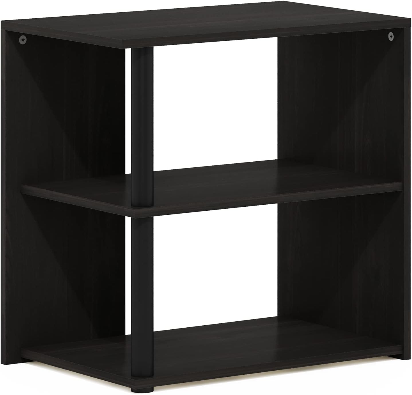 Furinno Romain – Mesa auxiliar de 2 niveles, color espressonegro