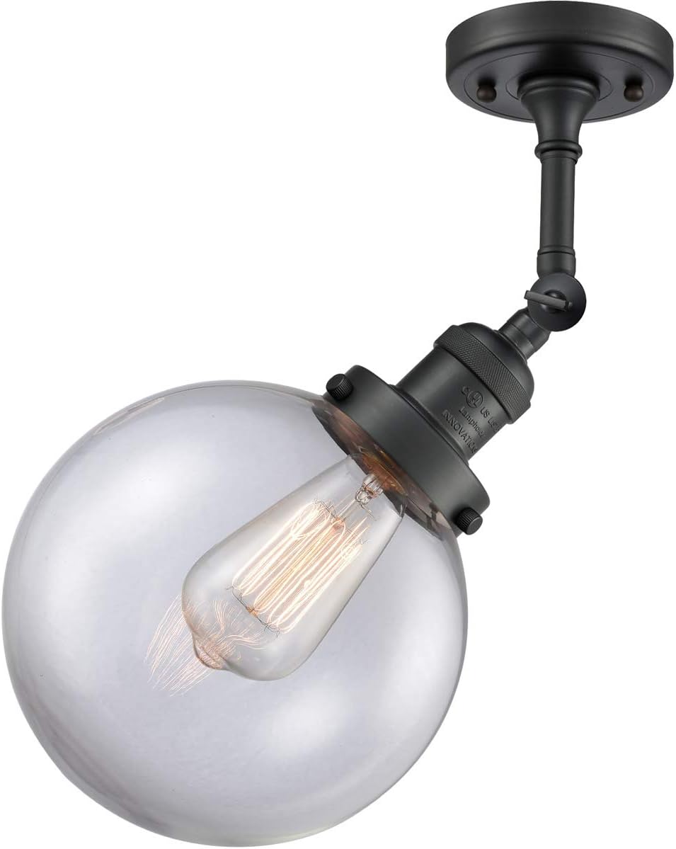Innovations INNO203-BK-G202-8-LED Lámpara de pared LED de restauración, color negro