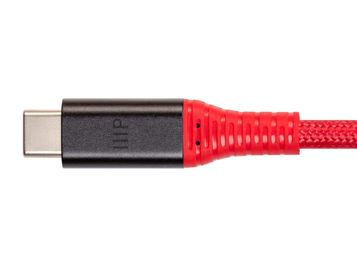 Monoprice Durable USB 3.2 Gen 2 Tipo-C Datos y Power Kevlar reforzado Nylon Braid Cable – 3.3 ft – Rojo  5A100W – AtlasFlex Series