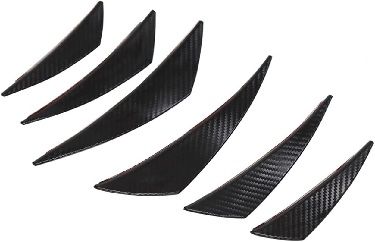 LCCDZ – Kit de alerón aerodinámico de alerón de motocicleta compatible con Yamaha Suzuki Kawasaki H2H2R Scooter (color  fibra mate Look-6, tamaño A)