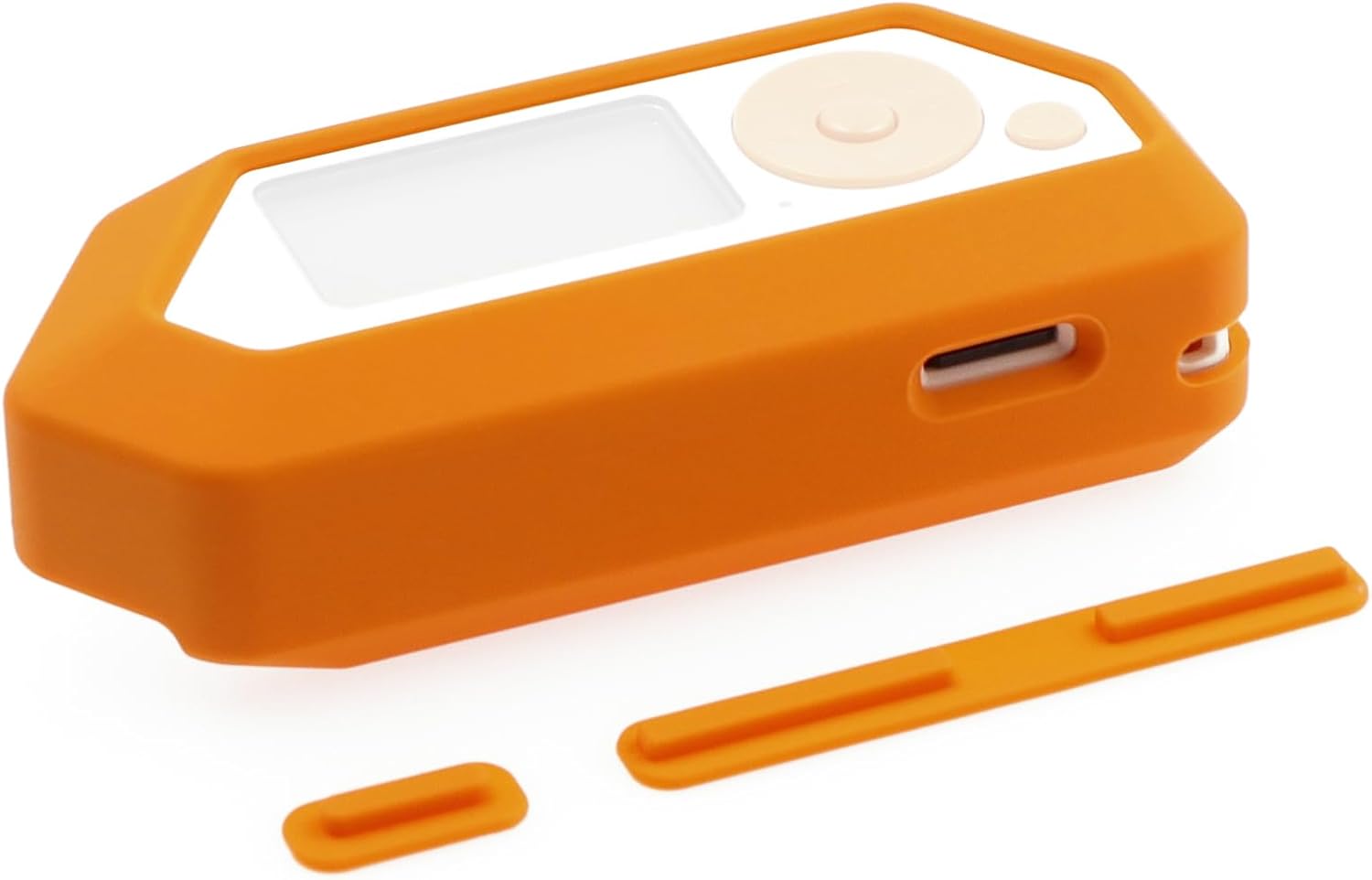 HCJYC Funda protectora suave de silicona para Flipper Zero (2 unidades), color naranja y blanco