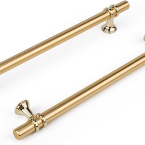 Haliwu Paquete de 10 manijas de gabinete doradas, tiradores de gabinete de latón cepillado, manijas de gabinete de cocina, manijas de gabinete de Haliwu Paquete de 10 manijas de gabinete doradas, tiradores de gabinete de latón cepillado, manijas de gabinete de cocina, manijas de gabinete de