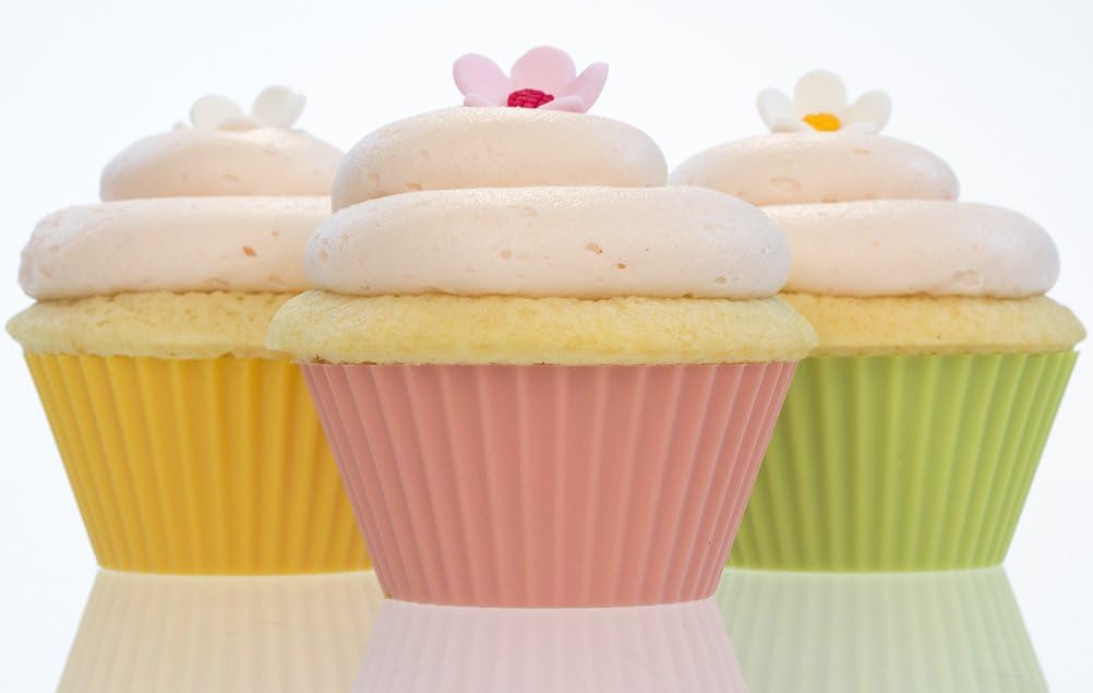 Tazas de silicona para hornear, 13 forros antiadherentes reutilizables para cupcakesmoldes para magdalenas de primera calidad, soportes para