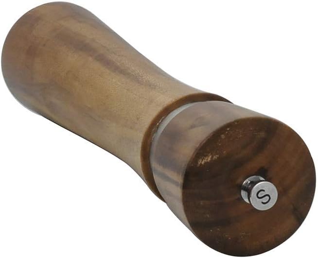 Juego de 2 molinillos de madera de acacia para sal y pimienta de 10 pulgadas, kit de molinillo de pimienta manual con grosor ajustable (juego de
