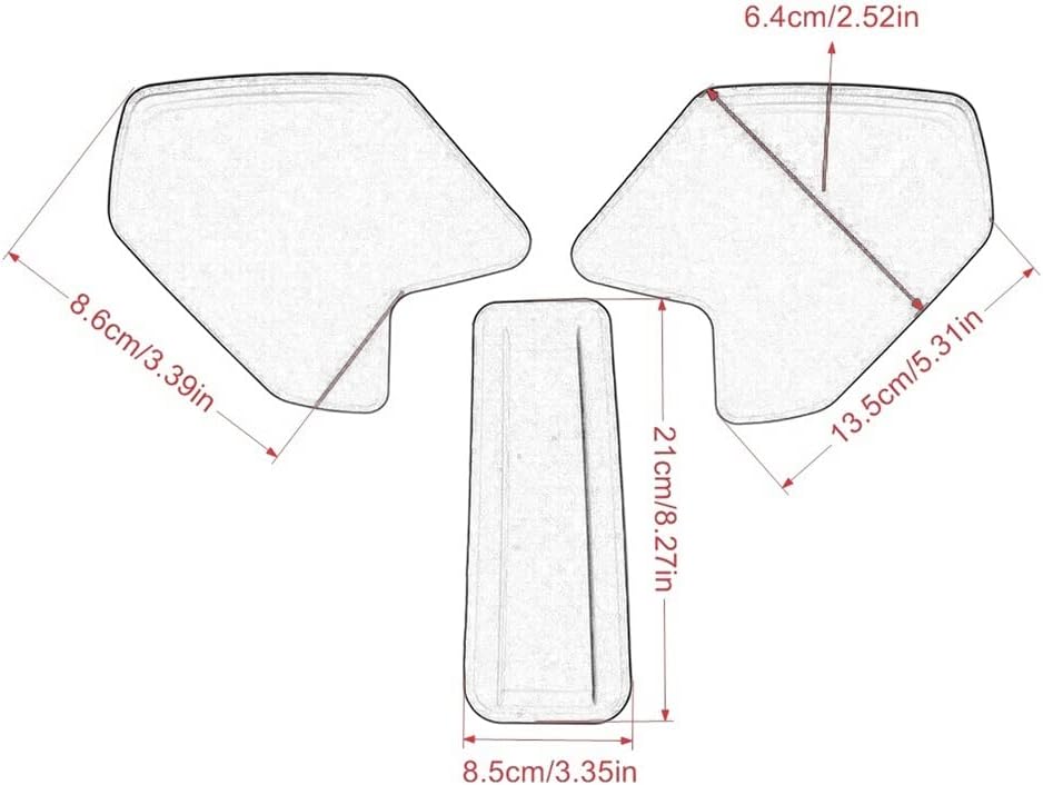 Adhesivo para tanque de combustible de motocicleta, almohadillas protectoras de agarre de rodilla para motocicleta, calcomanías laterales,