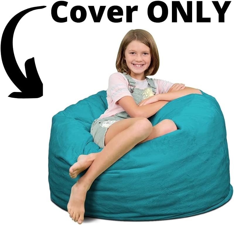 ULTIMATE SACK 3000 (3 pies) Funda para silla puff en varios colores solo funda (3000, gamuza morada)