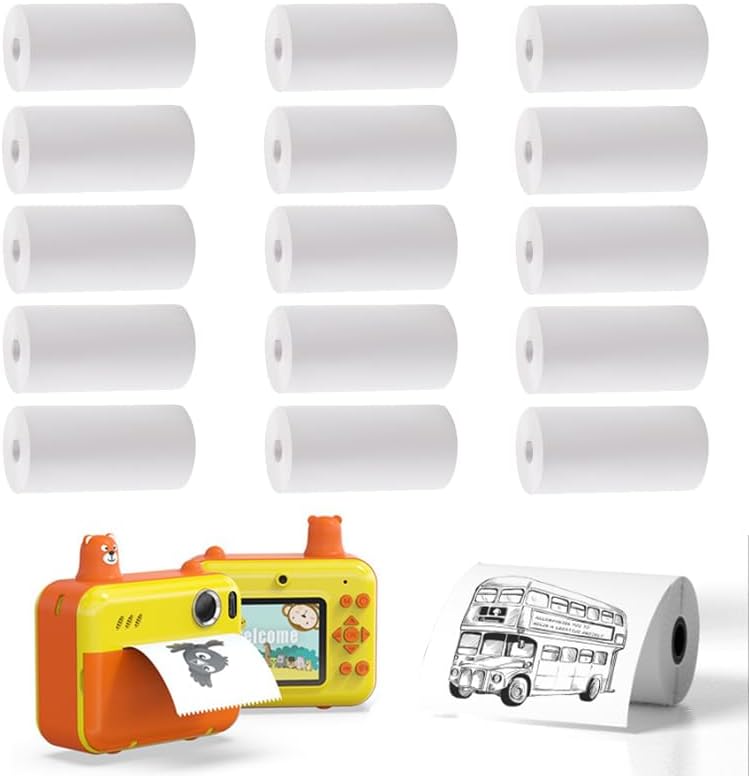 BetterJonny – 15 rollos de papel de impresión para cámara, rollos de 2.244 x 0.984 in, papel de cámara de impresión HD, papel de impresión térmica