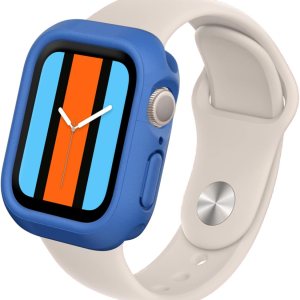 RHINOSHIELD Funda protectora delgada, ligera y absorbente de golpes, compatible con Apple Watch Series 9, 8 y 7 de 1.61 pulgadas, color azul cobalto RHINOSHIELD Funda protectora delgada, ligera y absorbente de golpes, compatible con Apple Watch Series 9, 8 y 7 de 1.61 pulgadas, color azul cobalto