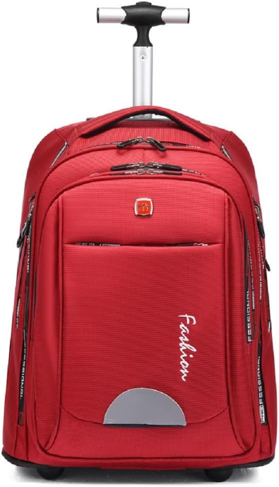 Mochila rodante, bolsa grande para laptop, maletín con ruedas para mujeres y adultos, carrito de viaje para oficina, mochila impermeable con ruedas,