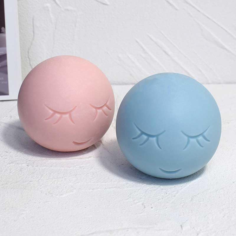 Moldes de silicona con forma de bola sonriente para hacer velas, resina, velas de aromaterapia, jabón de cera hecho a mano, decoración del hogar,