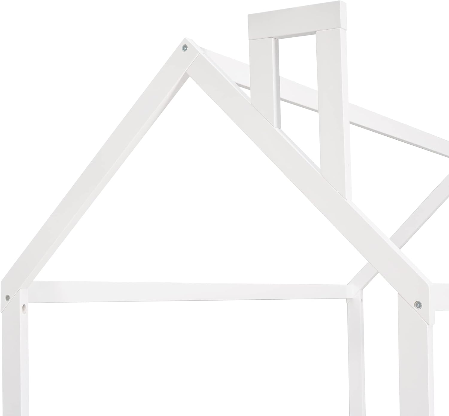 Harper & Bright Designs Marco de cama individual para niños, cama Montessori de madera individual con barandillas en forma de valla, marcos de cama