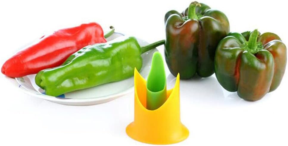 Removedor de núcleo de semillas de pimienta, juego de 24 piezas de descorazonadores de frutas y verduras, herramienta de extracción de pimienta