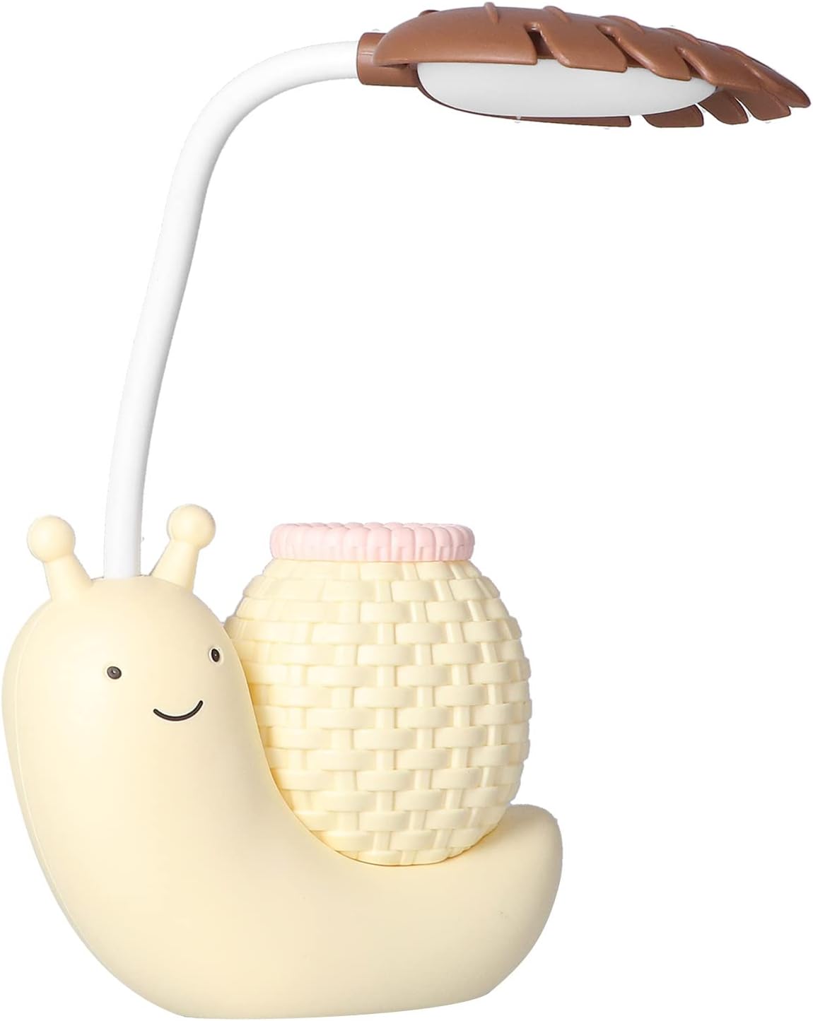 Lámpara de escritorio LED con soporte para bolígrafo, lámpara de mesa con soporte de dibujos animados, múltiples funciones de carga USB, linda luz