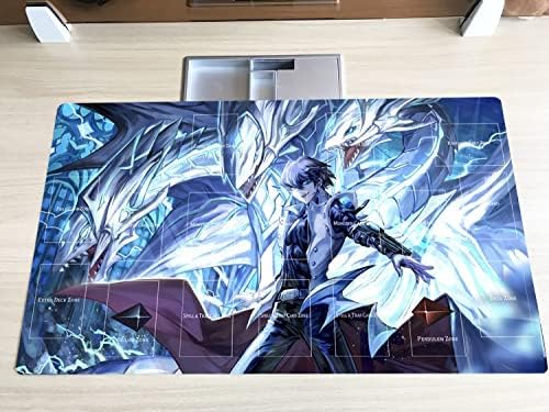 Alfombra de juego Kaiba Seto de ojos azules Dragón blanco alfombrilla de ratón TCG CCG Trading Card Game Mat + bolsa gratis (ZD039-28)