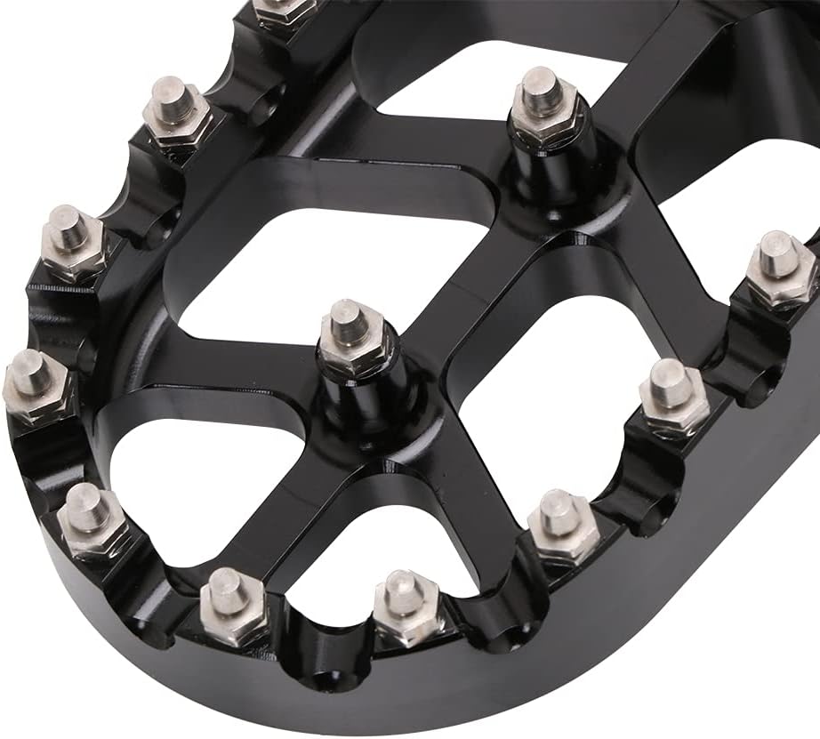 JFG RACING Surron Estriberas con resortes, CNC 7075 Sur Ron reposapiés para bicicleta eléctrica SurronSur Ron XSur Ron SX160X260, color negro
