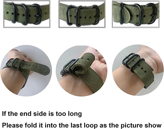 Correa de nailon para Fenix 7S6S5S de 0.787 pulgadas para mujeres y hombres, correa de repuesto tejida transpirable compatible con Garmin Fenix 6S