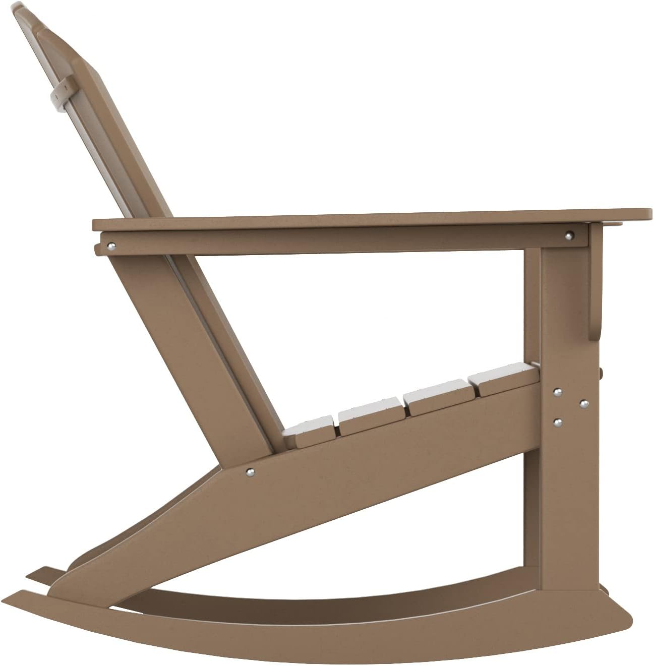 WestinTrends Dylan – Silla mecedora para exteriores, para todo tipo de clima, de madera de polietileno y concha, silla mecedora Adirondack de 350