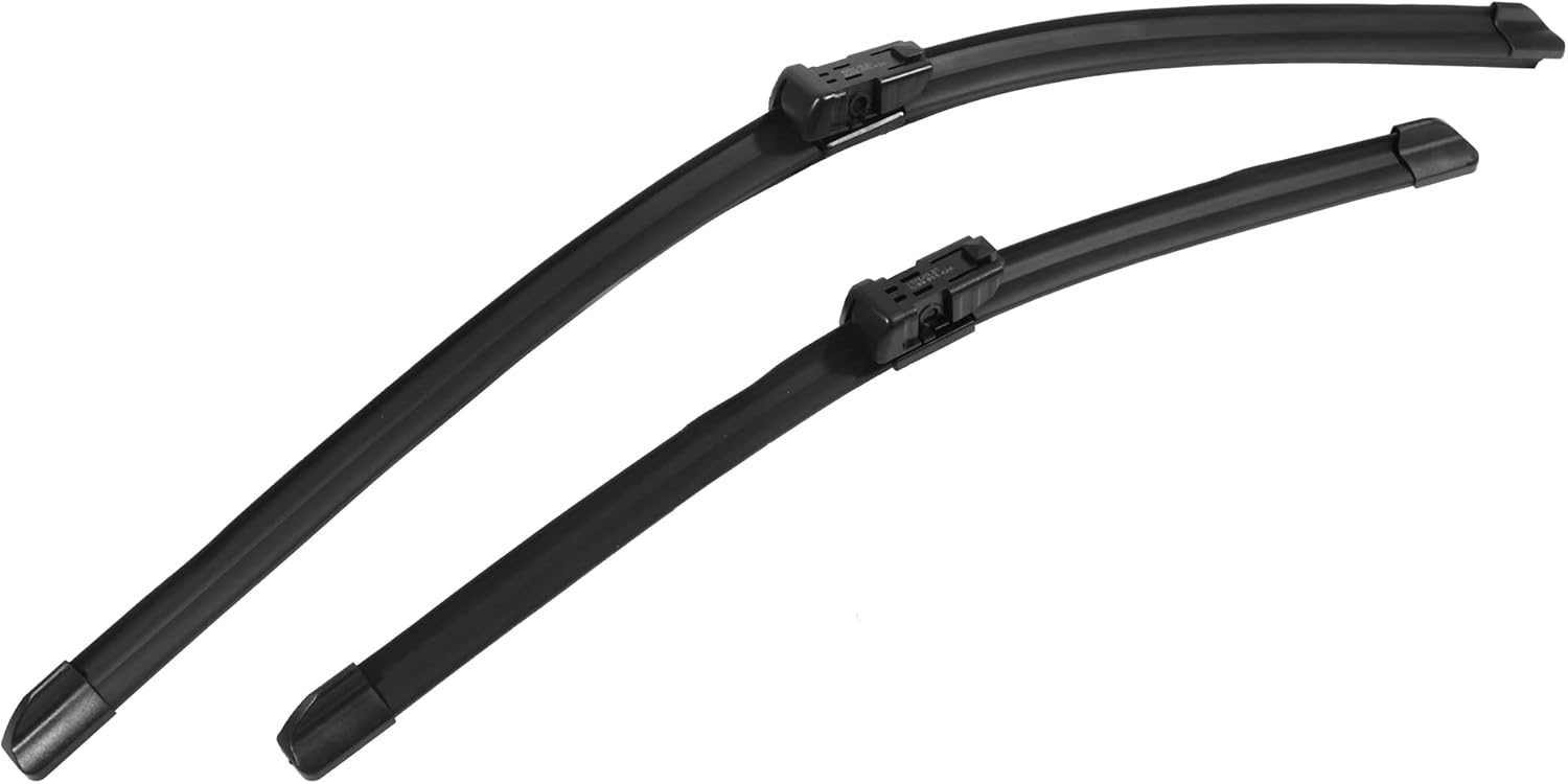 ACROPIX Juego de 2 limpiaparabrisas delantero y trasero de 24 pulgadas y 17 pulgadas para Chevrolet Spark con bloqueo superior, color negro