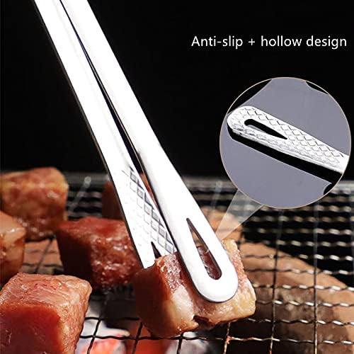 Juego de pinzas coreanas para barbacoa, pinzas de barbacoa coreanas, pinzas para parrilla, pinzas de cocina para cocinar, pinzas de carne de acero