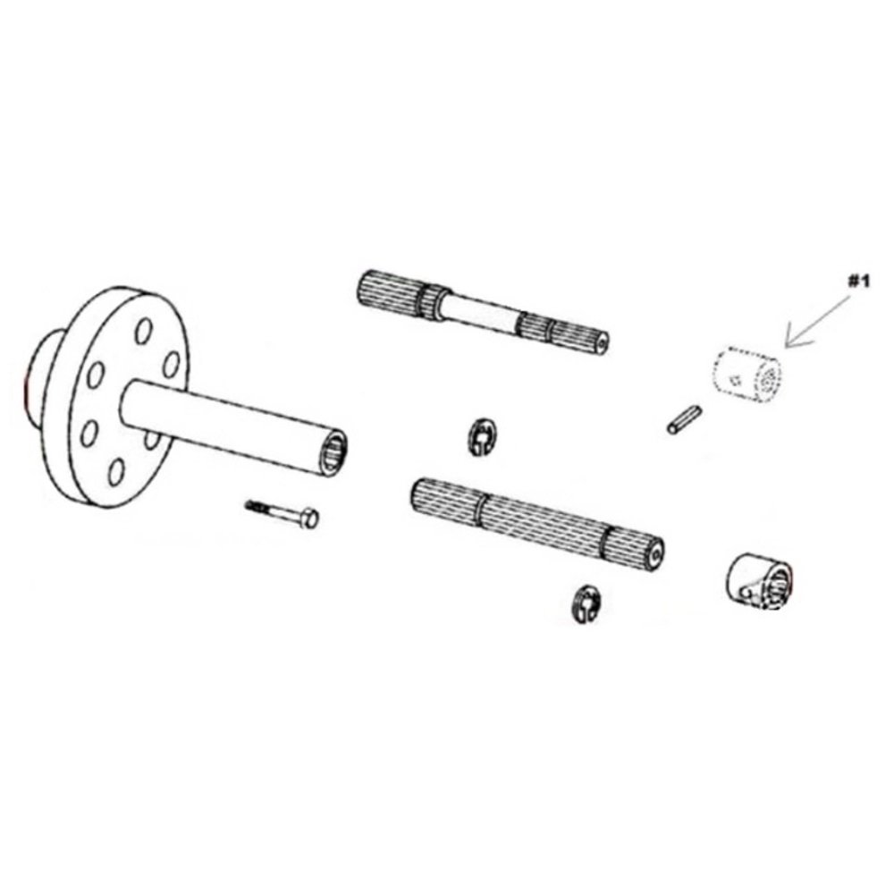 T24849 9 Spline HYD. Acoplador de bomba para JD se adapta a John Deere Dozer 350 350B 350C 350D