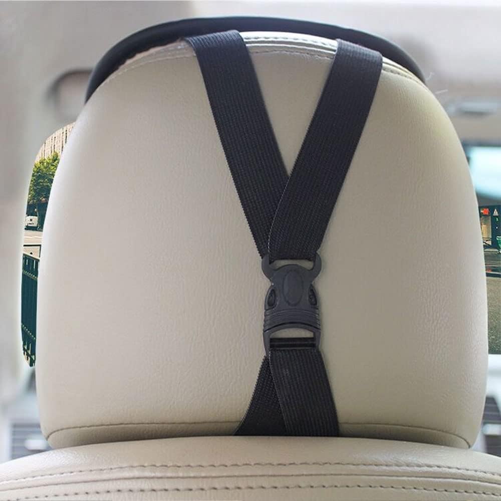 Paquete de 2 fundas para reposacabezas de asiento de automóvil, flexible, transpirable, elástico, ajuste universal para todos los accesorios