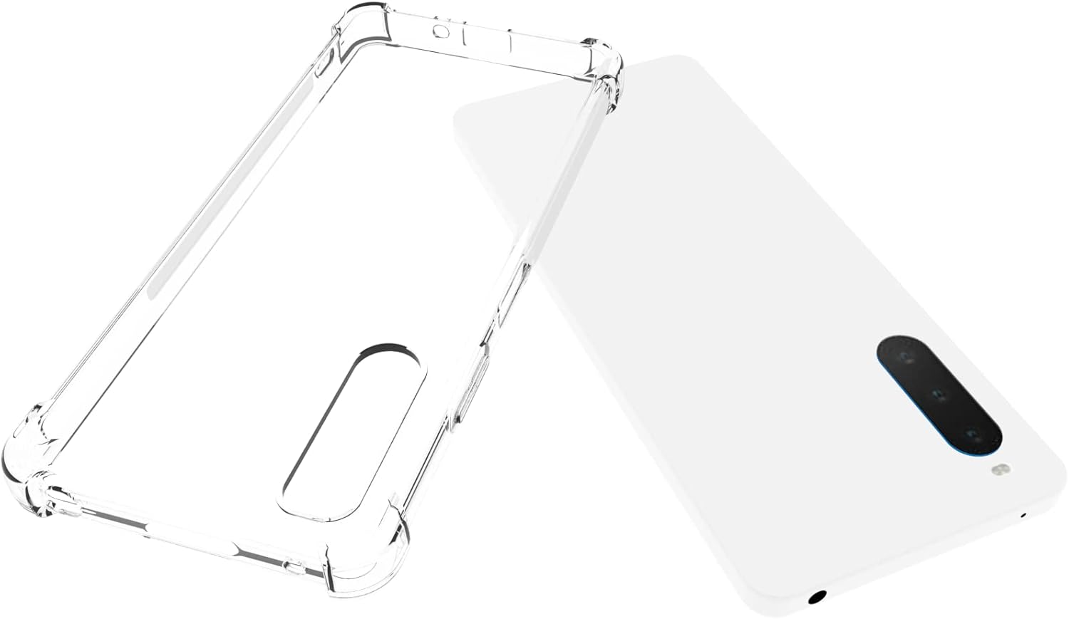 USTIYA Caso para Sony Xperia 10 IV Clear TPU cuatro esquinas cubierta protectora transparente suave funda